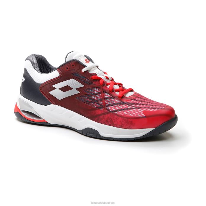 MIRAGE 100 SPD RED POPPY/ALL WHITE/ASPHALT Lotto Man Shoes 0Z6F98