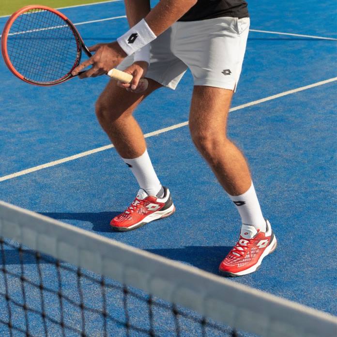 MIRAGE 100 SPD RED POPPY/ALL WHITE/ASPHALT Lotto Man Shoes 0Z6F98