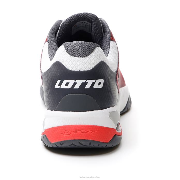 MIRAGE 100 SPD RED POPPY/ALL WHITE/ASPHALT Lotto Man Shoes 0Z6F98