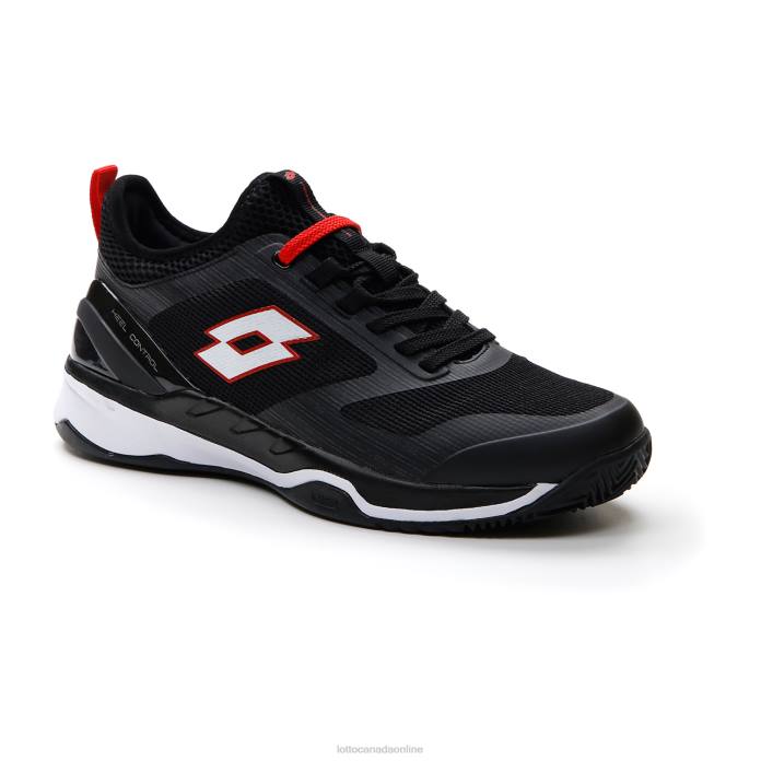 MIRAGE 200 CLY ALL BLACK/ALL WHITE/FLAME RED Lotto Man Shoes 0Z6F117