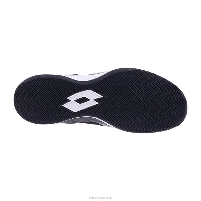 MIRAGE 200 CLY ALL BLACK/ALL WHITE/FLAME RED Lotto Man Shoes 0Z6F117