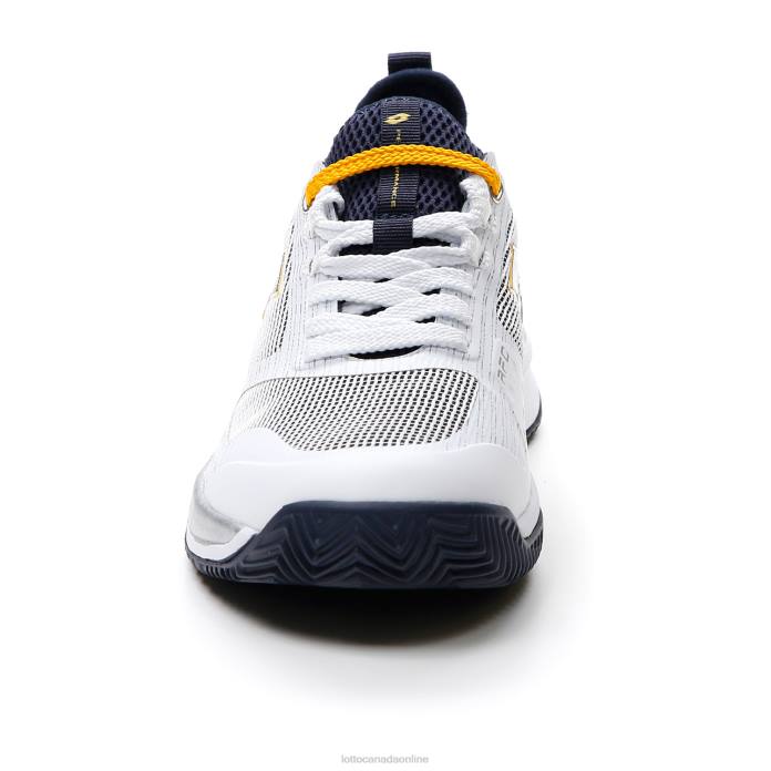 MIRAGE 200 CLY ALL WHITE/NAVY BLUE/SAFFRON Lotto Man Shoes 0Z6F131