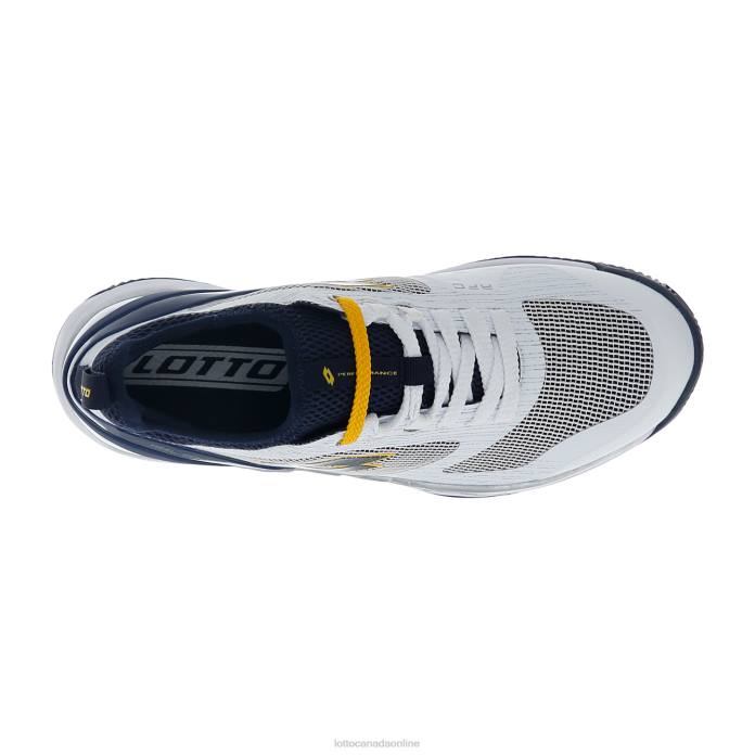 MIRAGE 200 CLY ALL WHITE/NAVY BLUE/SAFFRON Lotto Man Shoes 0Z6F131