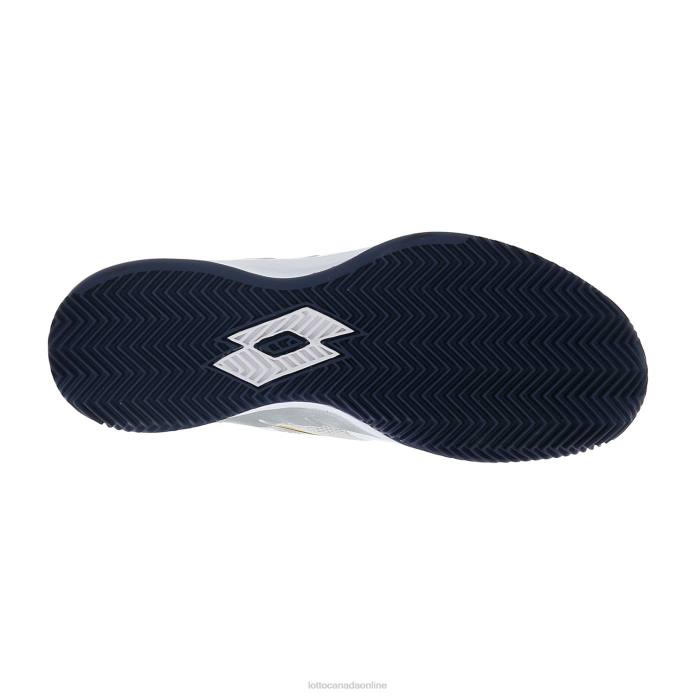 MIRAGE 200 CLY ALL WHITE/NAVY BLUE/SAFFRON Lotto Man Shoes 0Z6F131