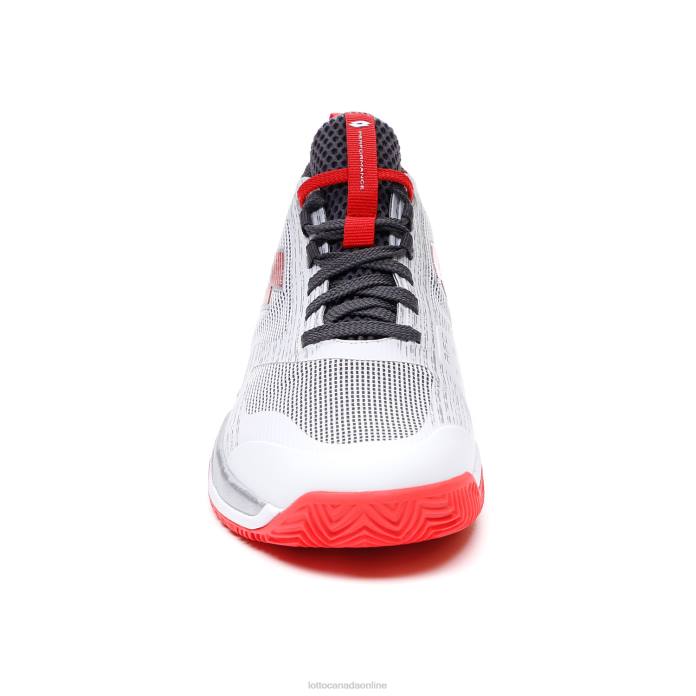 MIRAGE 200 CLY ALL WHITE/RED POPPY/ASPHALT Lotto Man Shoes 0Z6F101