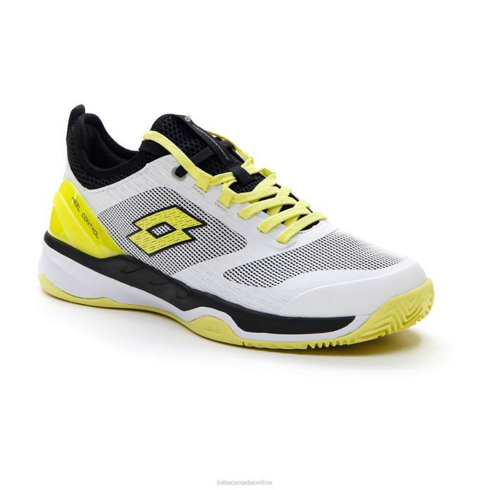 MIRAGE 200 CLY ALL WHITE/YELLOW NEON/ALL BLACK Lotto Man Shoes 0Z6F115