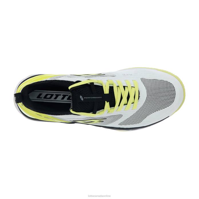 MIRAGE 200 CLY ALL WHITE/YELLOW NEON/ALL BLACK Lotto Man Shoes 0Z6F115