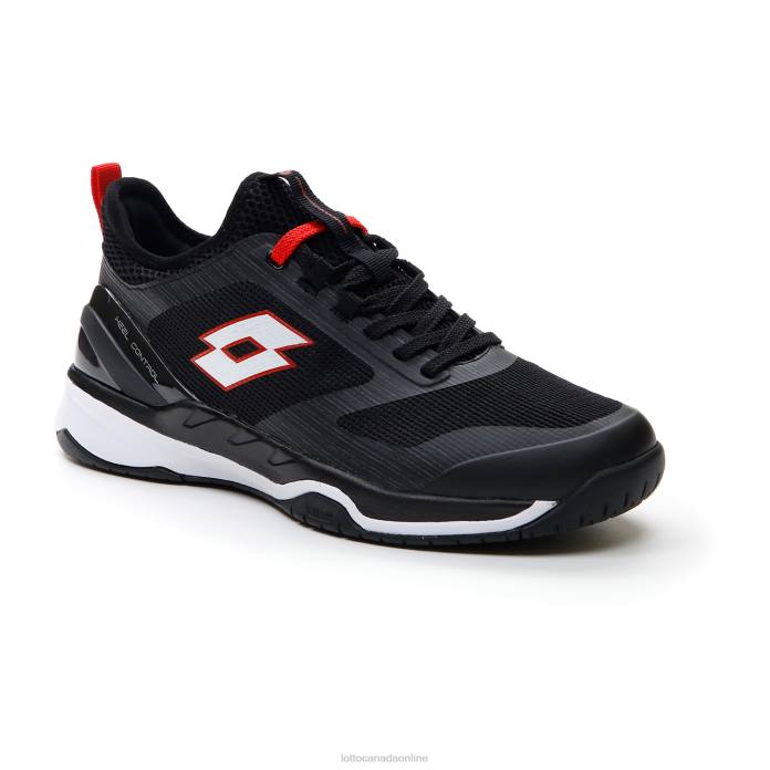 MIRAGE 200 SPD ALL BLACK/ALL WHITE/FLAME RED Lotto Man Shoes 0Z6F114