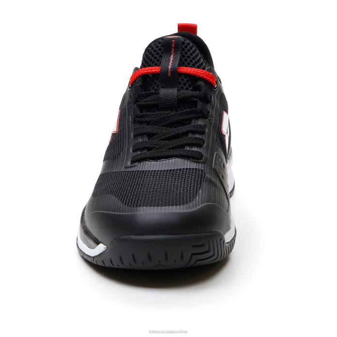 MIRAGE 200 SPD ALL BLACK/ALL WHITE/FLAME RED Lotto Man Shoes 0Z6F114