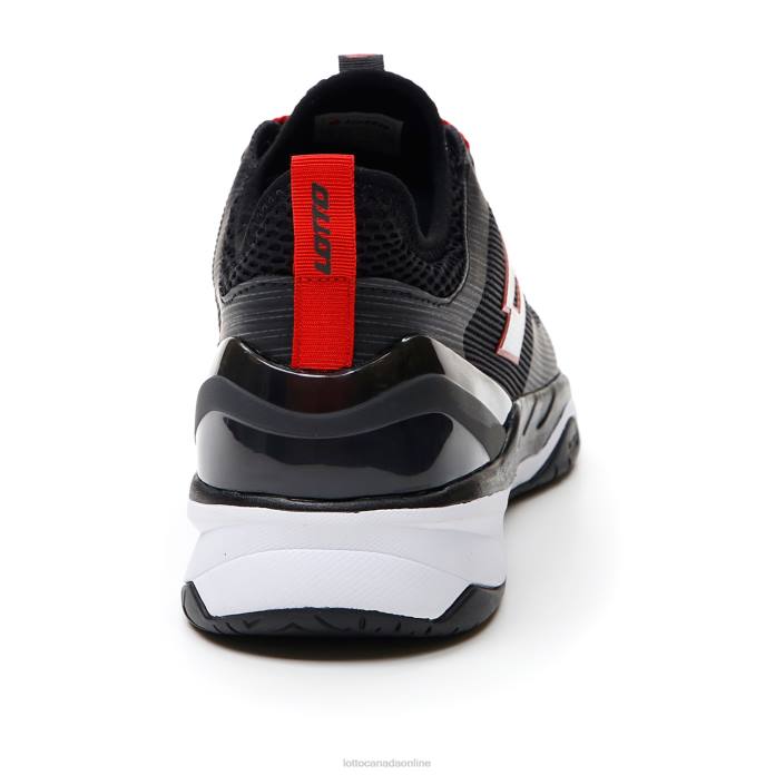 MIRAGE 200 SPD ALL BLACK/ALL WHITE/FLAME RED Lotto Man Shoes 0Z6F114