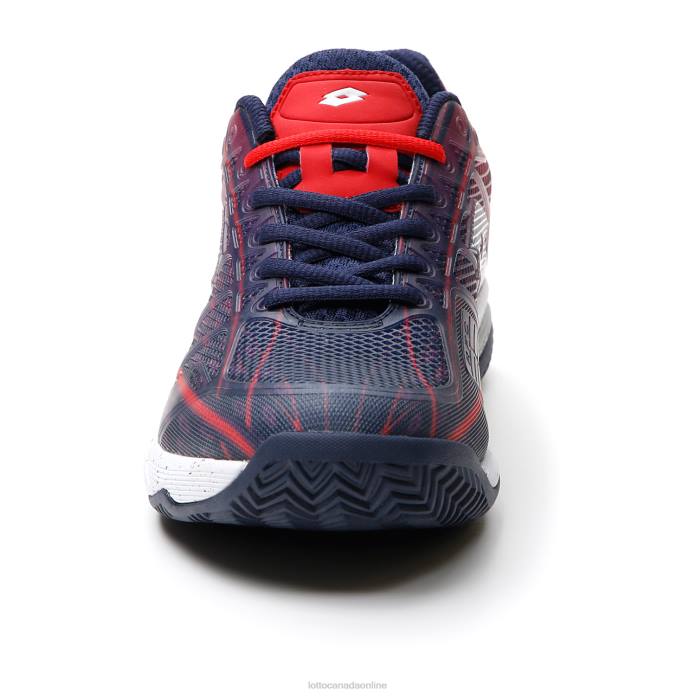 MIRAGE 300 CLY NAVY BLUE/ALL WHITE/RED POPPY Lotto Man Shoes 0Z6F134