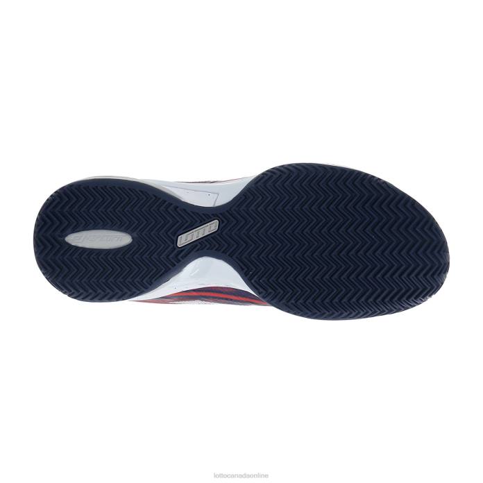 MIRAGE 300 CLY NAVY BLUE/ALL WHITE/RED POPPY Lotto Man Shoes 0Z6F134