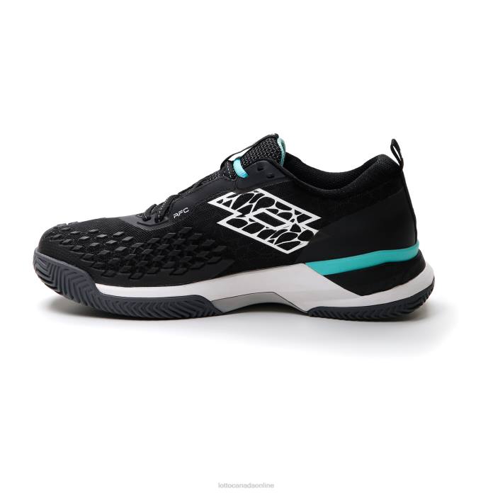 RAPTOR HYPERPULSE 100 CLY ALL BLACK/ALL WHITE/GREEN 929C Lotto Man Shoes 0Z6F94
