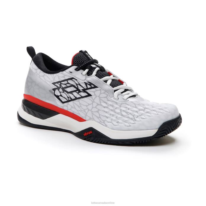 RAPTOR HYPERPULSE 100 CLY ALL WHITE/ALL BLACK/FLAME RED Lotto Man Shoes 0Z6F100