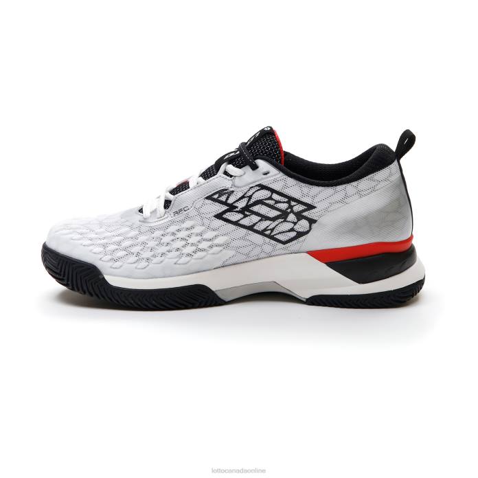 RAPTOR HYPERPULSE 100 CLY ALL WHITE/ALL BLACK/FLAME RED Lotto Man Shoes 0Z6F100