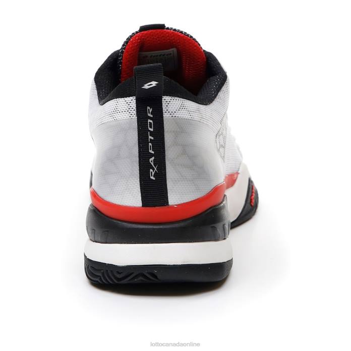 RAPTOR HYPERPULSE 100 CLY ALL WHITE/ALL BLACK/FLAME RED Lotto Man Shoes 0Z6F100