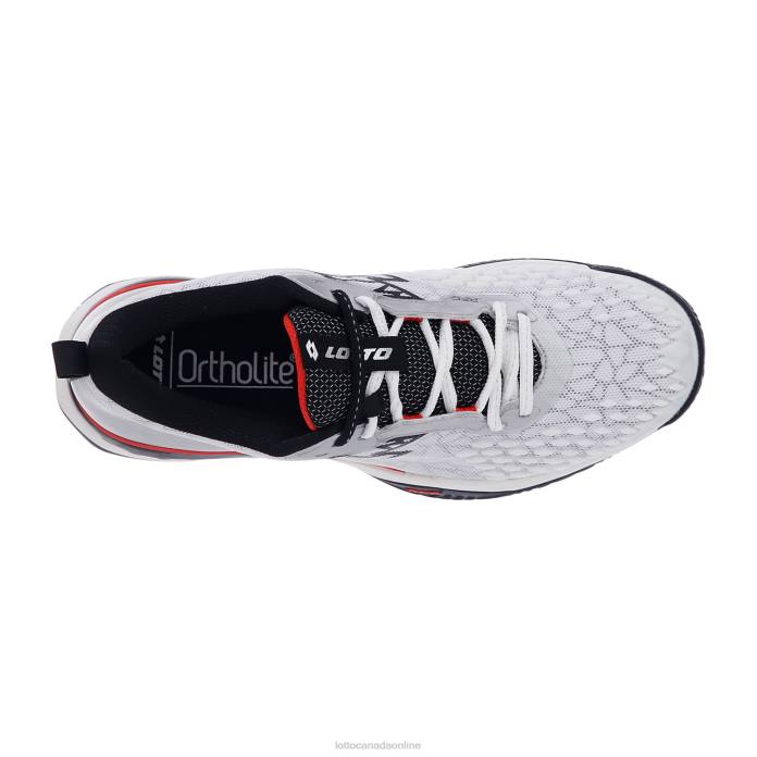 RAPTOR HYPERPULSE 100 CLY ALL WHITE/ALL BLACK/FLAME RED Lotto Man Shoes 0Z6F100