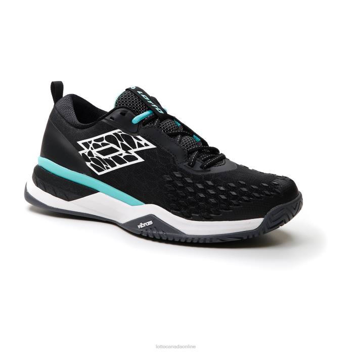 RAPTOR HYPERPULSE 100 SPD ALL BLACK/ALL WHITE/GREEN 929C Lotto Man Shoes 0Z6F97