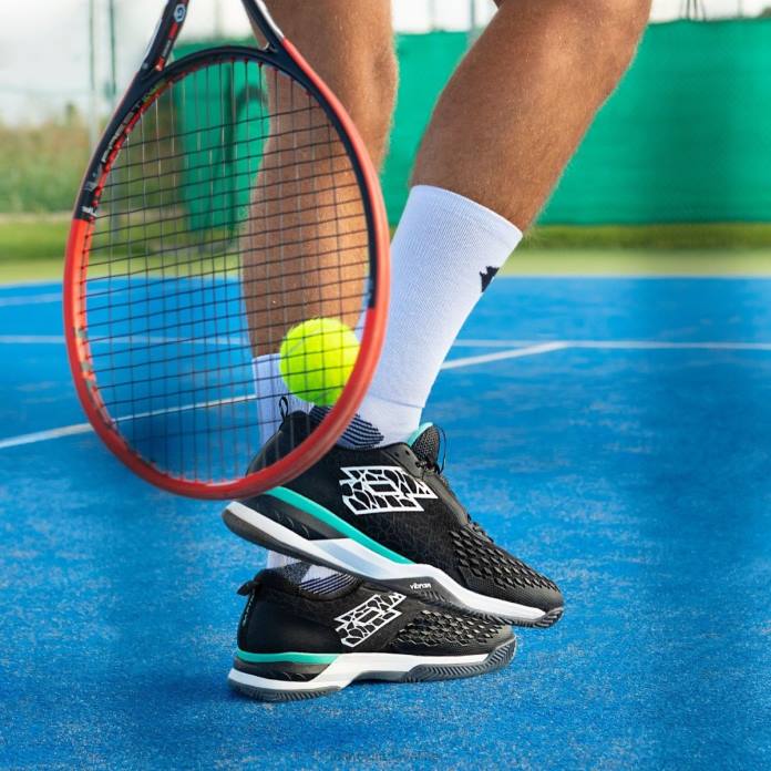 RAPTOR HYPERPULSE 100 SPD ALL BLACK/ALL WHITE/GREEN 929C Lotto Man Shoes 0Z6F97