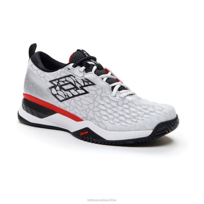 RAPTOR HYPERPULSE 100 SPD ALL WHITE/ALL BLACK/FLAME RED Lotto Man Shoes 0Z6F106