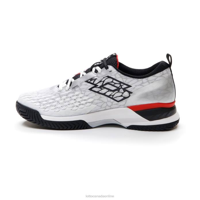 RAPTOR HYPERPULSE 100 SPD ALL WHITE/ALL BLACK/FLAME RED Lotto Man Shoes 0Z6F106