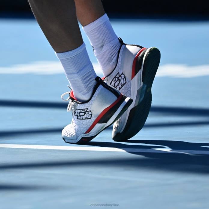 RAPTOR HYPERPULSE 100 SPD ALL WHITE/ALL BLACK/FLAME RED Lotto Man Shoes 0Z6F106