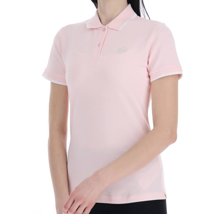 POLO CLASSICA W STC PQ BARELY PINK/BRIGHT WHITE Lotto Woman Apparel 0Z6F970