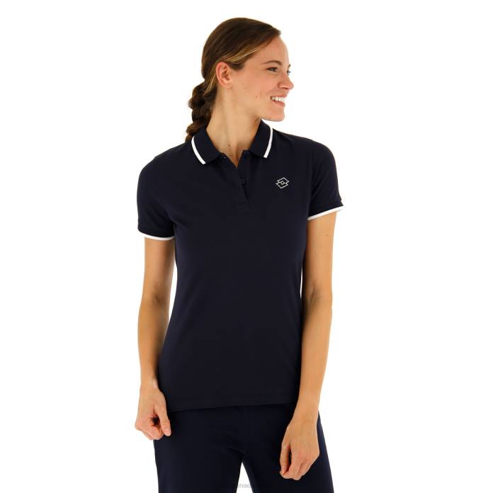 POLO CLASSICA W STC PQ NAVY BLUE/BRIGHT WHITE Lotto Woman Apparel 0Z6F967