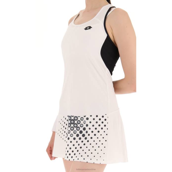 TOP W IV DRESS 1 BRIGHT WHITE/ALL BLACK Lotto Woman Apparel 0Z6F1002