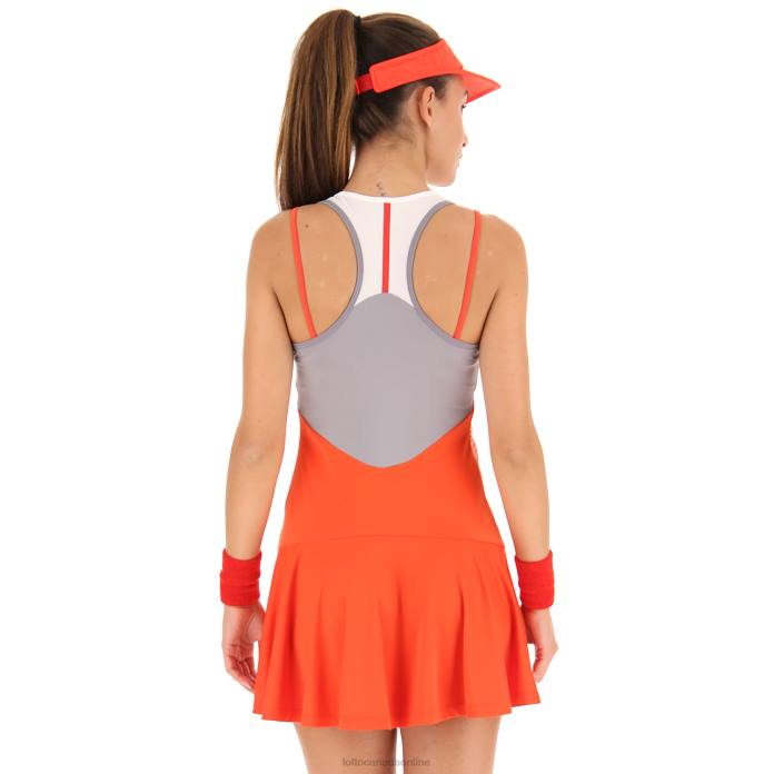 TOP W IV DRESS 2 RED POPPY/BRIGHT WHITE Lotto Woman Apparel 0Z6F1014