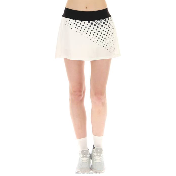 TOP W IV SKIRT 1 BRIGHT WHITE/ALL BLACK Lotto Woman Apparel 0Z6F1006