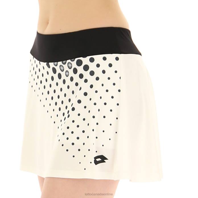 TOP W IV SKIRT 1 BRIGHT WHITE/ALL BLACK Lotto Woman Apparel 0Z6F1006