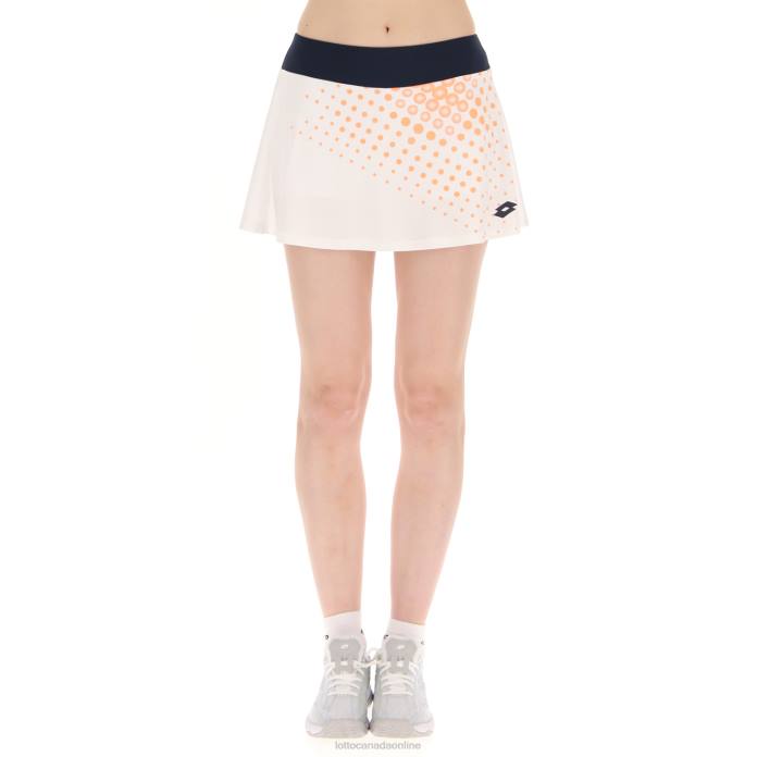 TOP W IV SKIRT 1 BRIGHT WHITE/ORANGE BEAT Lotto Woman Apparel 0Z6F1007