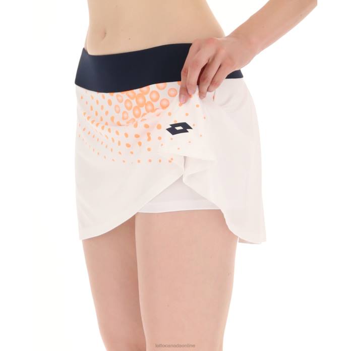 TOP W IV SKIRT 1 BRIGHT WHITE/ORANGE BEAT Lotto Woman Apparel 0Z6F1007