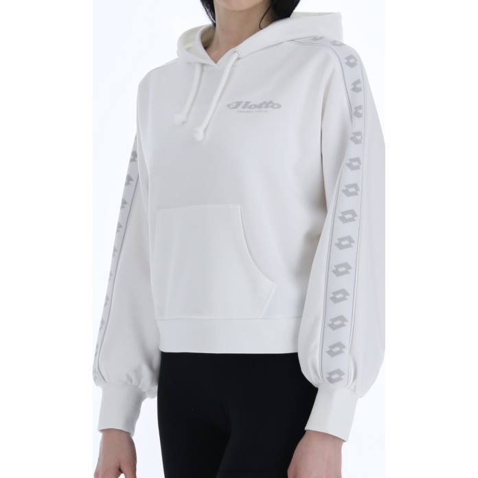 ATHLETICA DUE W IV SWEAT HD PL CANDY WHITE Lotto Woman Apparel 0Z6F823
