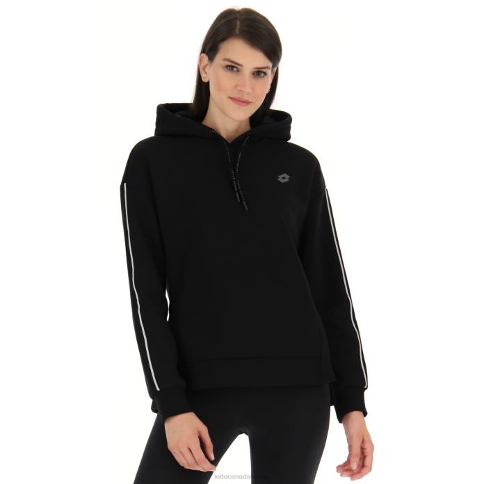 DINAMICO W V SWEAT HD FL ALL BLACK Lotto Woman Apparel 0Z6F820