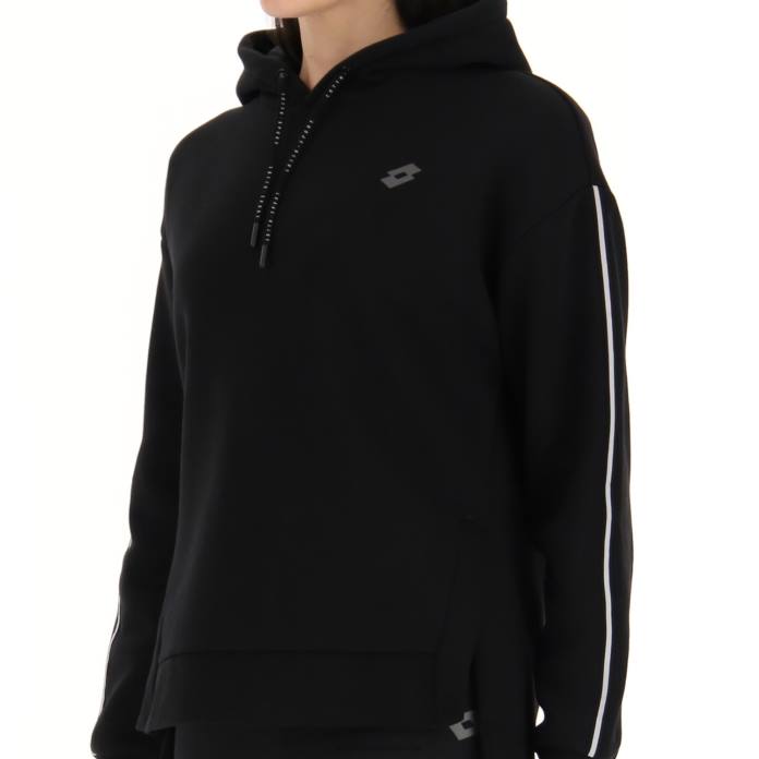 DINAMICO W V SWEAT HD FL ALL BLACK Lotto Woman Apparel 0Z6F820
