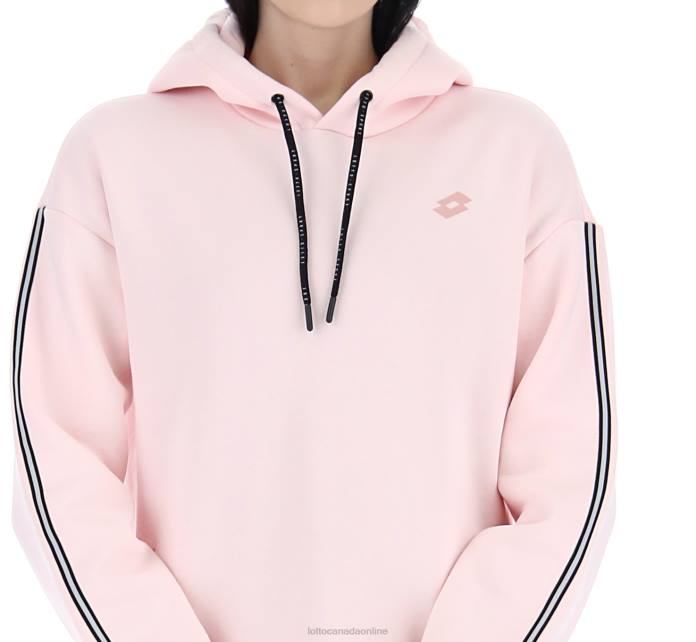 DINAMICO W V SWEAT HD FL BARELY PINK Lotto Woman Apparel 0Z6F821