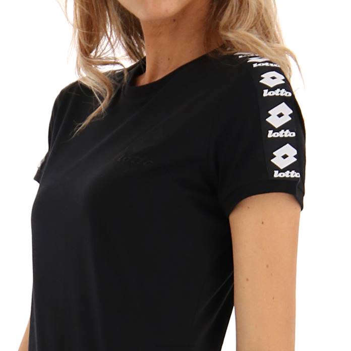 ATHLETICA ICON W TEE ALL BLACK Lotto Woman Apparel 0Z6F891