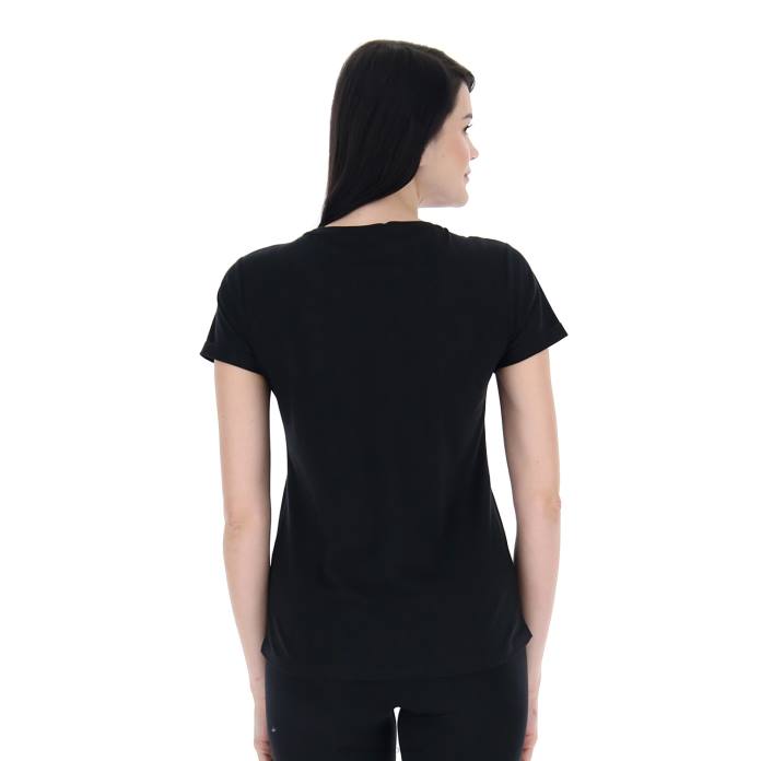 DINAMICO W V TEE JS ALL BLACK Lotto Woman Apparel 0Z6F896