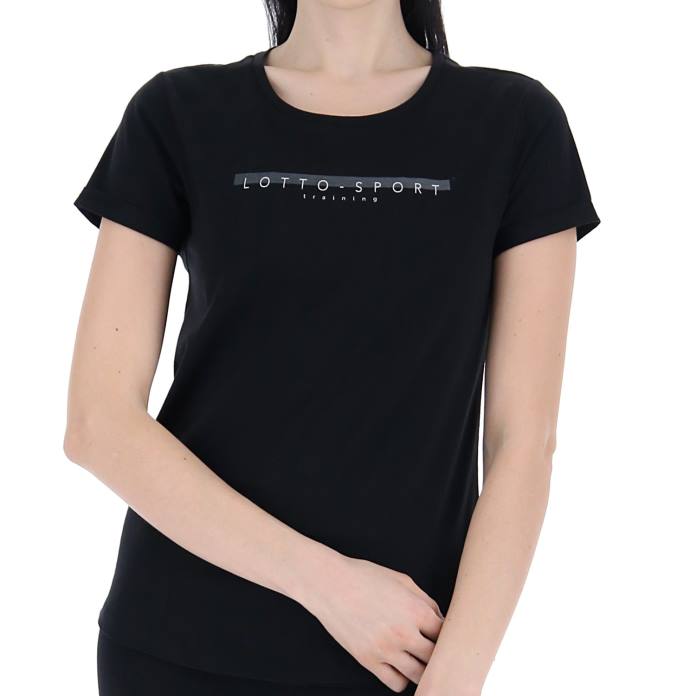 DINAMICO W V TEE JS ALL BLACK Lotto Woman Apparel 0Z6F896
