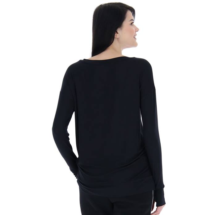 DINAMICO W V TEE LS VI ALL BLACK Lotto Woman Apparel 0Z6F898