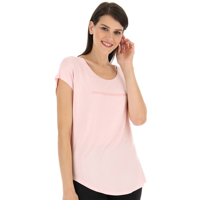 DINAMICO W V TEE VI BARELY PINK Lotto Woman Apparel 0Z6F894