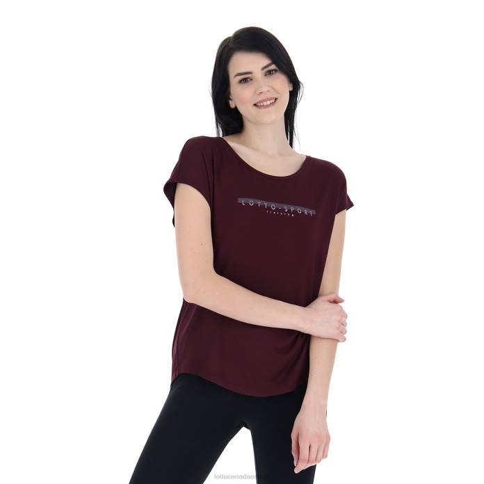 DINAMICO W V TEE VI VINEYARD DK RED Lotto Woman Apparel 0Z6F895