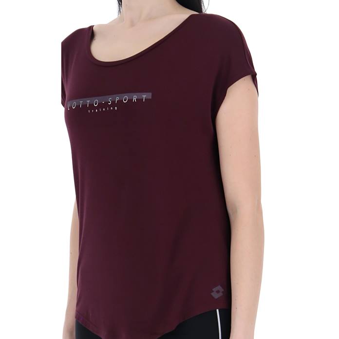 DINAMICO W V TEE VI VINEYARD DK RED Lotto Woman Apparel 0Z6F895