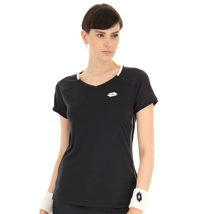 SQUADRA W II TEE PL ALL BLACK Lotto Woman Apparel 0Z6F927