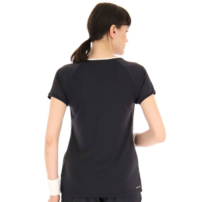 SQUADRA W II TEE PL ALL BLACK Lotto Woman Apparel 0Z6F927