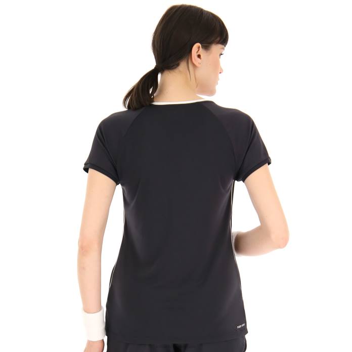 SQUADRA W II TEE PL ALL BLACK Lotto Woman Apparel 0Z6F927