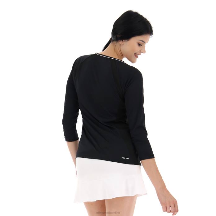 SQUADRA W TEE LS PL ALL BLACK Lotto Woman Apparel 0Z6F939