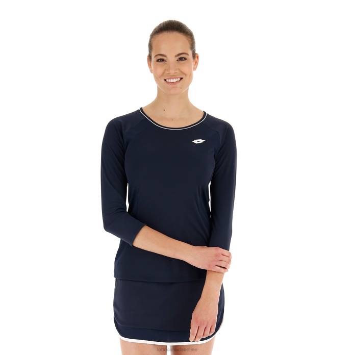 SQUADRA W TEE LS PL NAVY BLUE Lotto Woman Apparel 0Z6F938
